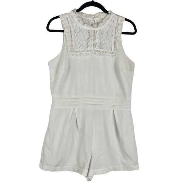 DISNEY ALICE THROUGH THE LOOKING GLASS WHITE LACE TRIM ROMPER LARGE - Picture 2 of 10